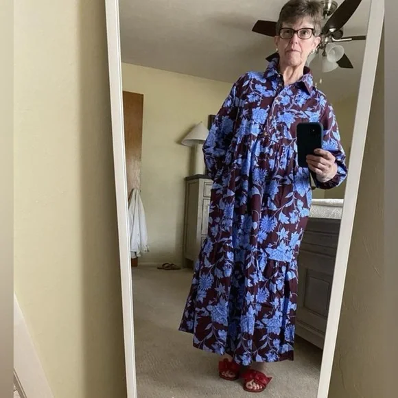 NWT! Anthropologie The Bettina Tiered Shirt Dress by Maeve - Size SMALL PETITE🍍 - Picture 7 of 10